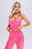 kamames Natalie Sequin Jumpsuit - Pink