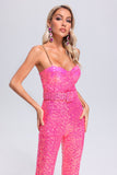 kamames Natalie Sequin Jumpsuit - Pink