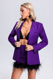 kamames Tancy Feather Blazer Set