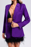 kamames Tancy Feather Blazer Set