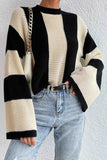 kamames Colorblock Striped Long Sleeve Knitted Sweater