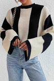 kamames Colorblock Striped Long Sleeve Knitted Sweater