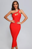 kamames Qala One Shoulder Midi Bandage Dress