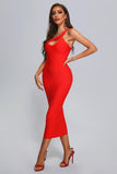 kamames Qala One Shoulder Midi Bandage Dress