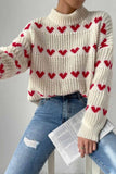 kamames Heart Jacquard knitted Sweater