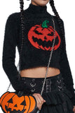 kamames Pumpkin Half Turtleneck Long Sleeve Sweater