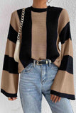 kamames Colorblock Striped Long Sleeve Knitted Sweater