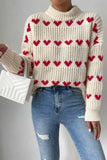 kamames Heart Jacquard knitted Sweater