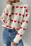 kamames Heart Jacquard knitted Sweater