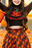 kamames Pumpkin Half Turtleneck Long Sleeve Sweater