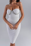 kamames Dionne Diamonate Midi Bandage Dress