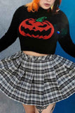 kamames Pumpkin Half Turtleneck Long Sleeve Sweater