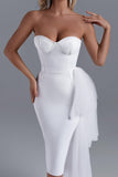 kamames Alika Midi Bandage Dress - White