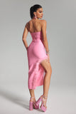 kamames Andrea Strapless Feather Bandage Dress