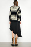 kamames Black Striped Knitted Cardigan