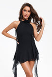 kamames Bodil Black Rose Mesh Mini Dress