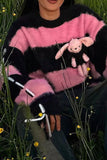 kamames Contrast Pullover Rabbit Plush Doll Sweater