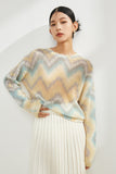 kamames Crew Neck Gradient Wool Sweater