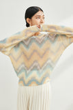 kamames Crew Neck Gradient Wool Sweater