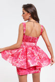 kamames Diane Pink Printed Mini Dress