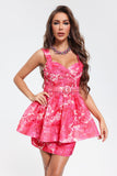 kamames Diane Pink Printed Mini Dress