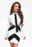 kamames Doris Cut Out Shirt Mini Dress