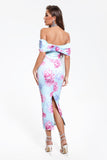 kamames Else Strapless Printed Midi Dress