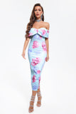 kamames Else Strapless Printed Midi Dress