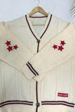 kamames Five-pointed Star Embroidery Knit Cardigan