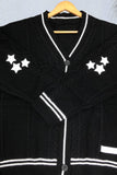 kamames Five-pointed Star Embroidery Knit Cardigan