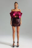 kamames Greta Sequins Bow Know Mini Dress