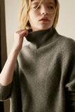 kamames Turtleneck Side Split Wool Sweater