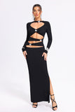 June Cutout Long Sleeves Maxi Dress