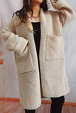 kamames Large Pocket Open Front Cardigan