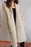 kamames Large Pocket Open Front Cardigan