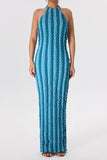 kamames Liza Halter Knitted Maxi Dress