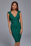 kamames Maxwell Bandage Midi Dress - Green