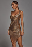 kamames Next Level Diamante Mesh Metal Dress