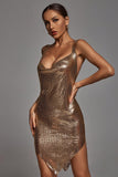 kamames Next Level Diamante Mesh Metal Dress