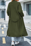 kamames Open Front Tie-waist Long Cardigan