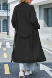 kamames Open Front Tie-waist Long Cardigan