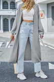 kamames Open Front Tie-waist Long Cardigan