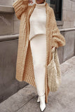 kamames Openwork Chunky Knit Cardigan