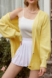 kamames Pearl Button Puff Sleeve Cardigan