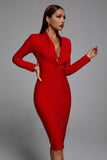 kamames Persephone Bandage Dress - Red