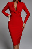 kamames Persephone Bandage Dress - Red