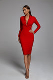 kamames Persephone Bandage Dress - Red