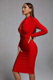 kamames Persephone Bandage Dress - Red