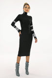 kamames Phoebe Diamante Long Sleeve Bandage Dress