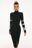 kamames Phoebe Diamante Long Sleeve Bandage Dress